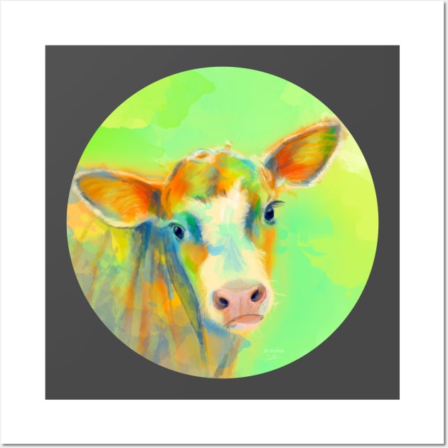 Summer Cow Wall Art by Flo Art Studio